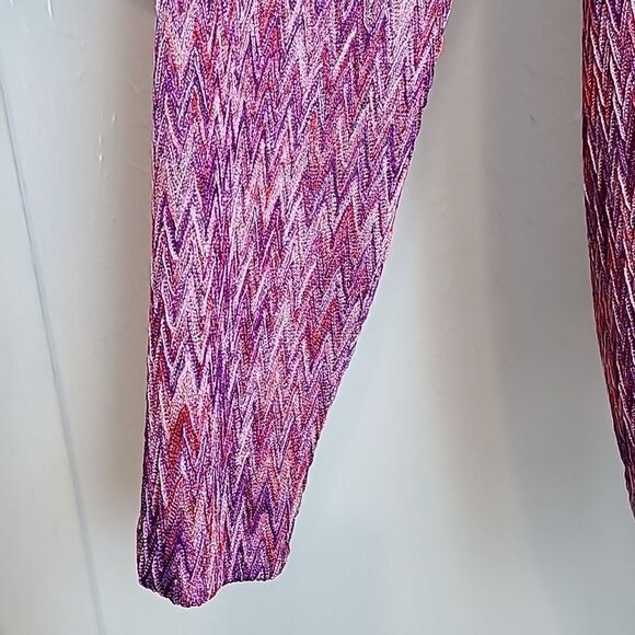 Jones New York Purple & Pink Zigzag Print Lightweight Cardigan Jacket,Sz Medium - Picture 4 of 8